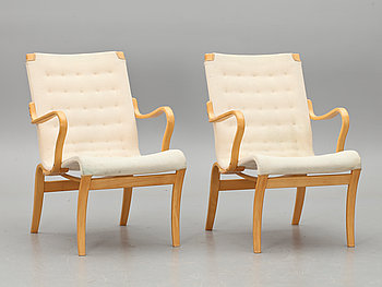 262291. FÅTÖLJER, ett par, Eva, Bruno Mathsson, Mathsson International, Värnamo, 1900-tal.