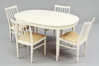 262930. MATSALSGRUPP, 5 delar, Herrgården, Carl Malmsten, Bodafors, 1900-talets andra hälft.