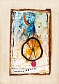 MAX SALMI, "CIRCUS WHEEL". Sign. -80. Oil o...