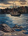 JALMARI RUOKOKOSKI, AT ANCHOR IN A DESERTED...