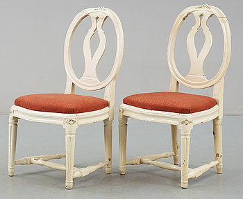 267087. STOLAR, ett par, gustaviansk provins, sent 1700-tal.