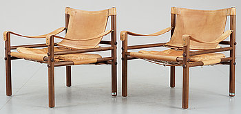 268173. FÅTÖLJER, ett par, Sirocco, design Arne Norell. Modellen formgiven 1964.