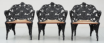 268480. TRÄDGÅRDSSTOLAR, 3 st, 1900-tal.