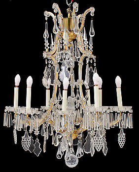 270579. LJUSKRONA, rokokostil, 1900-tal. H 102.