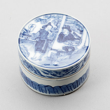 275134. DOSA med LOCK, porslin, Kina 1800-tal.