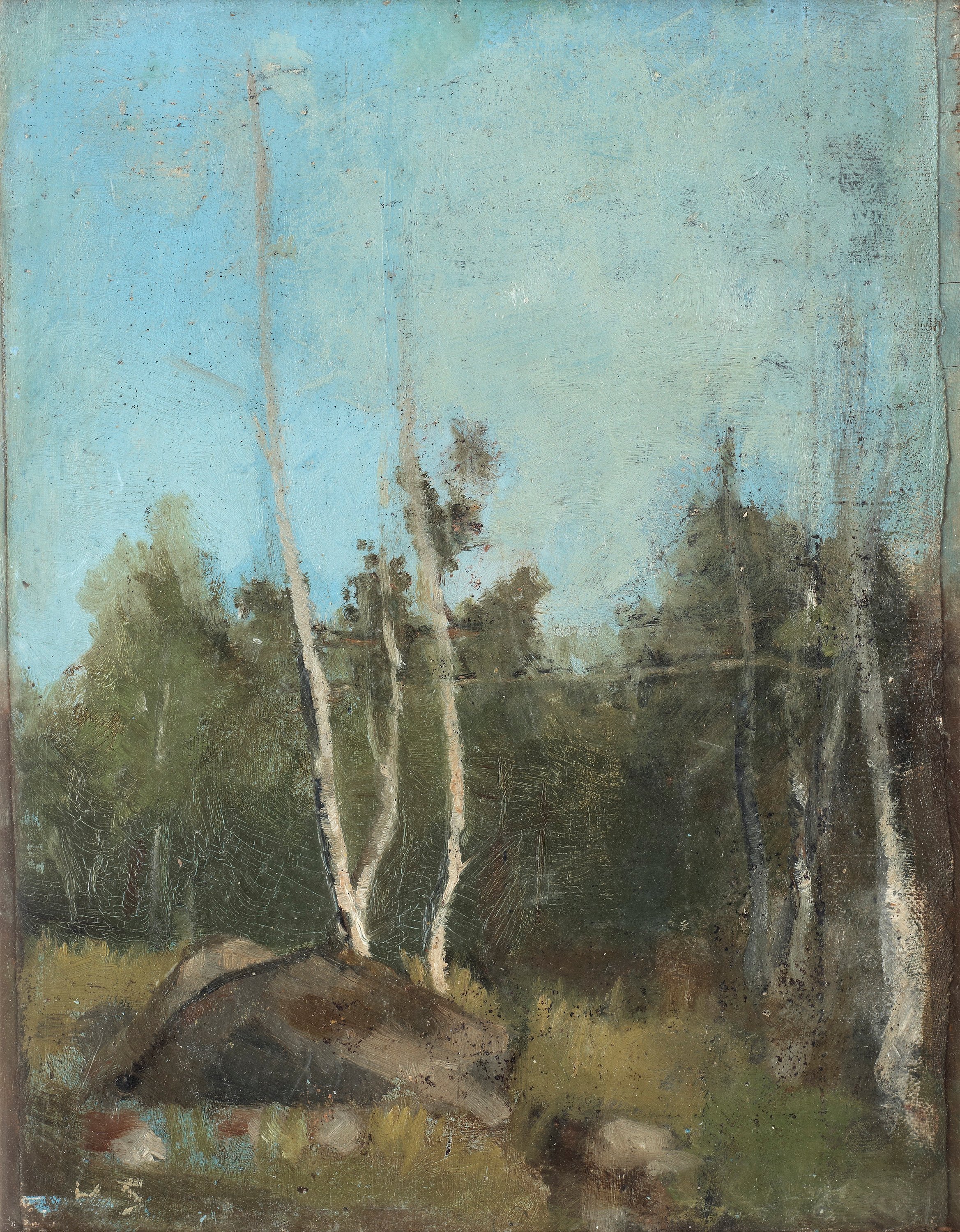 Best Buy Private Auction >> Helene Schjerfbeck, "Landskap med björkar" (Landscape with ... Best Buy Private Auction >> Helene Schjerfbeck, "Landskap med björkar" (Landscape with ...