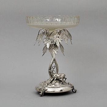 277216. BORDSUPPSATS, nysilver, omkr 1900.