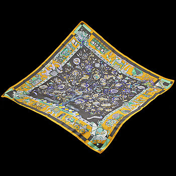 277944. SCARF, siden, Fantasies Indienennes, Loic Dubigion, Hermès, Paris.