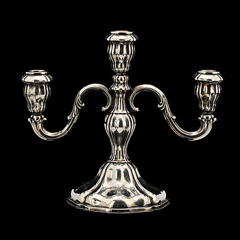 279503. KANDELABER, silver, importstämpel samt Göteborgsstämpel, 1937, vikt 568 g.