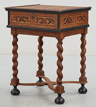 279924. SCHATULL, barockstil, 1800-tal.