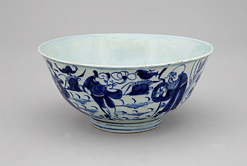 281103. SKÅL, porslin, Kangxistil, Kina 1900-tal.