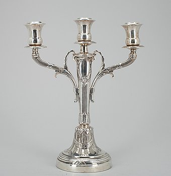 281827. LJUSSTAKE, silver 900, tot. vikt ca 1158 g, 1900-talets mitt.