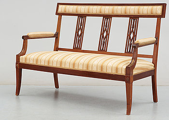 282275. SALONGSGRUPP, 6 delar, empire-stil, 1900-talets början.