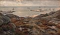 BERNDT LINDHOLM, COASTAL VIEW. Sign. Oil on...