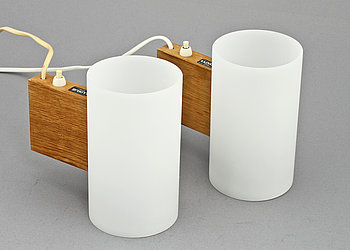 283859. VÄGGLAMPOR, ett par, Uno och Östen Kristiansson, Luxus, 1900-talets andra hälft.