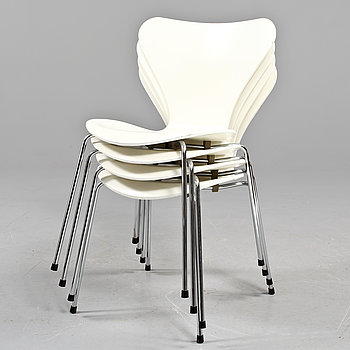 284923. STOLAR, 4 st, Sjuan, Arne Jacobsen, Fritz Hansen, 1986.