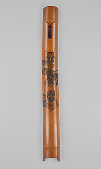 285855. DEKORELEMENT, ett par, bambu, Japan, 1900-tal.