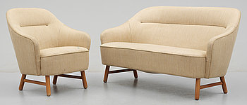 286924. SOFFA samt FÅTÖLJ, 195060-tal.