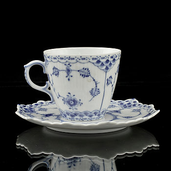 289682. SERVISDELAR, 11 st, porslin, Musselmalet, Royal Copenhagen.