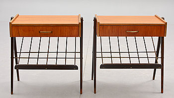 291223. SÄNGBORD, ett par, 1950-tal.