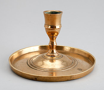291698. LJUSSTAKE, mässing, 1700-tal.