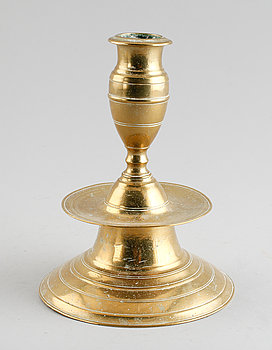 291704. LJUSSTAKE, mässing, barock, 1700-tal.