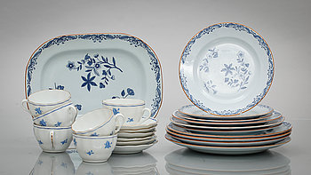 294320. SERVISDELAR, porslin. Ostindia, Rörstrand, 11 delar. Kaffeservis, 6 delar, Arabia.