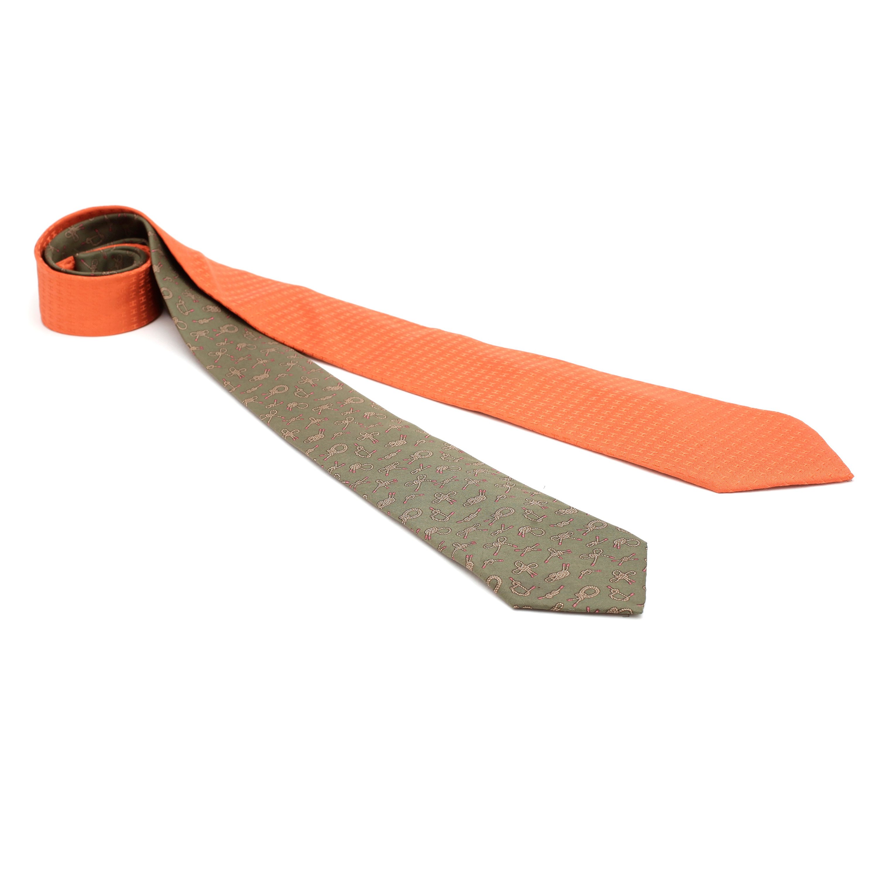 HERMÈS, two silk ties. Bukowskis