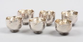 31451. SKÅLAR, 6 st. Silver. Peru.