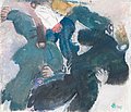 BIRGIT BROMS, Ice skaters. Signed B Broms. ...