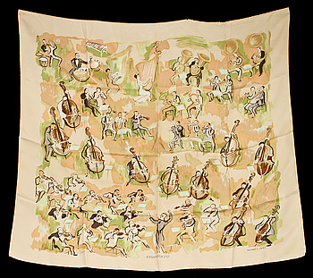 335237. SCARF, siden, Concerto, design Jean-Louis Clerc, Hermès, Paris.