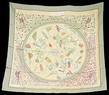 335247. SCARF, siden, www.hermes.com, design Christine Henry, Hermès, Paris.