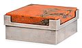 BERTEL GARDBERG, A SILVER BOX WITH STONE LI...