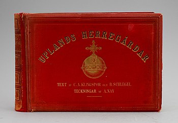 337588. BOK Uplands Herrgårdar af CA Klingspor och B Schlegel, F  G Beijers förlag 1881.