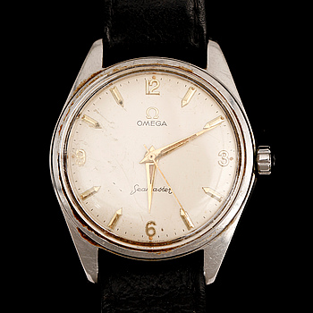 338690. HERRARMBANDSUR, stål, Omega Seamaster.