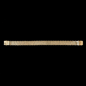 342904. ARMBAND, 18 k guld, 1962. Vikt ca 33 g.
