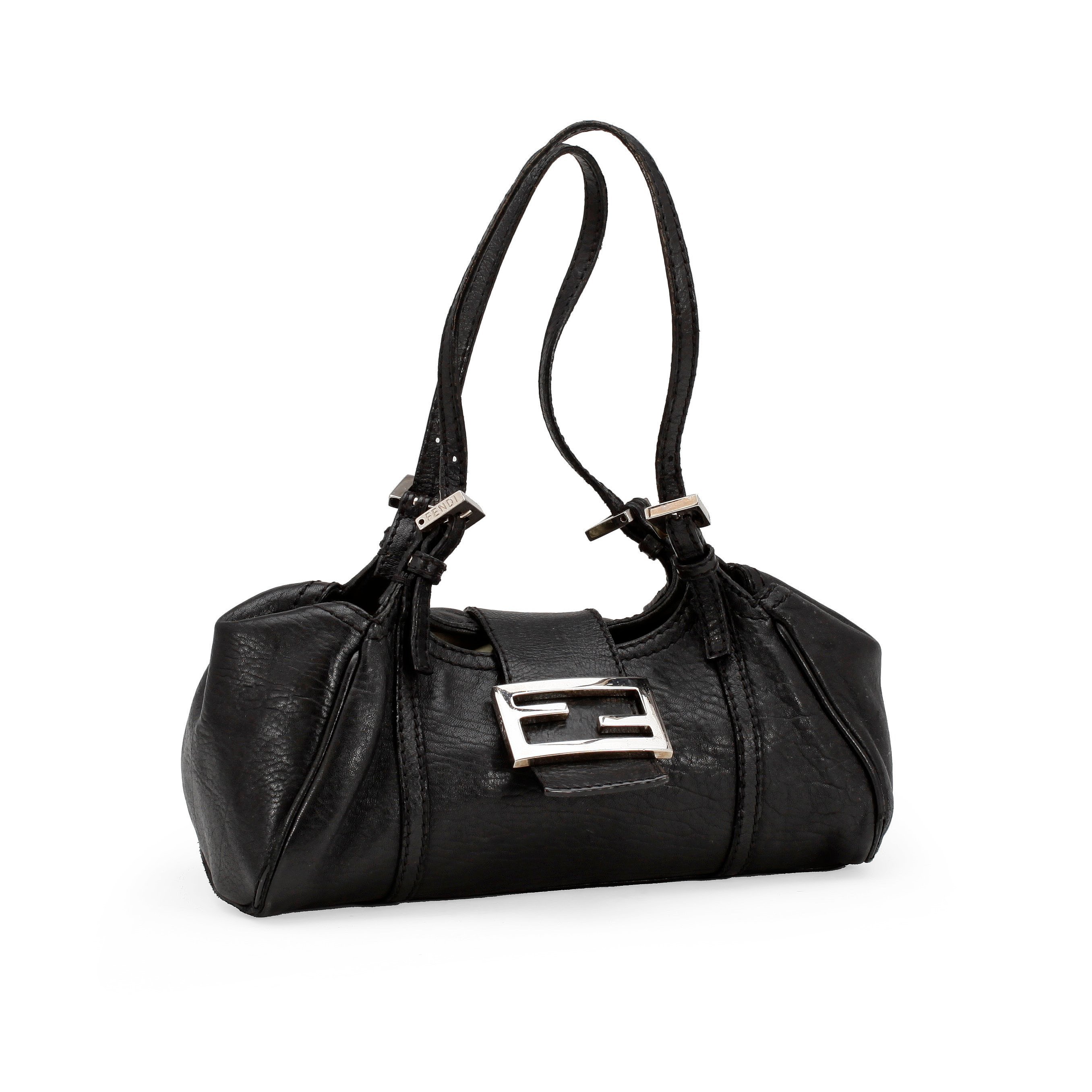 FENDI, a black leather shoulder bag. - Bukowskis