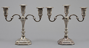 345806. KANDELABRAR, senbarockstil, 1900-tal.