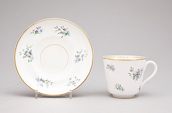 346296. KAFFESERVISDELAR, 13 st, porslin, tidigt 1900-tal.