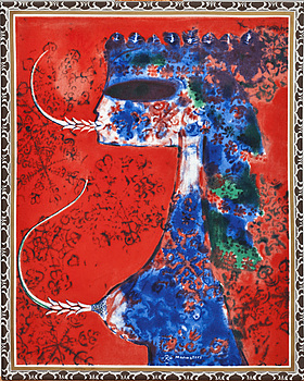 346687. MAX WALTER SVANBERG, tryck på porslin, Rörstrand, sign.