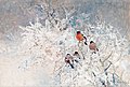 MOSSE STOOPENDAAL, Bullfinches. Signed Moss...