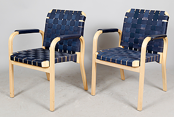 348272. KARMSTOLAR, 1 par, Alvar Aalto, Artek, Finland.