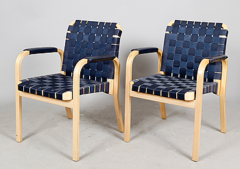 348274. KARMSTOLAR, 1 par, Alvar Aalto, Artek, Finland.