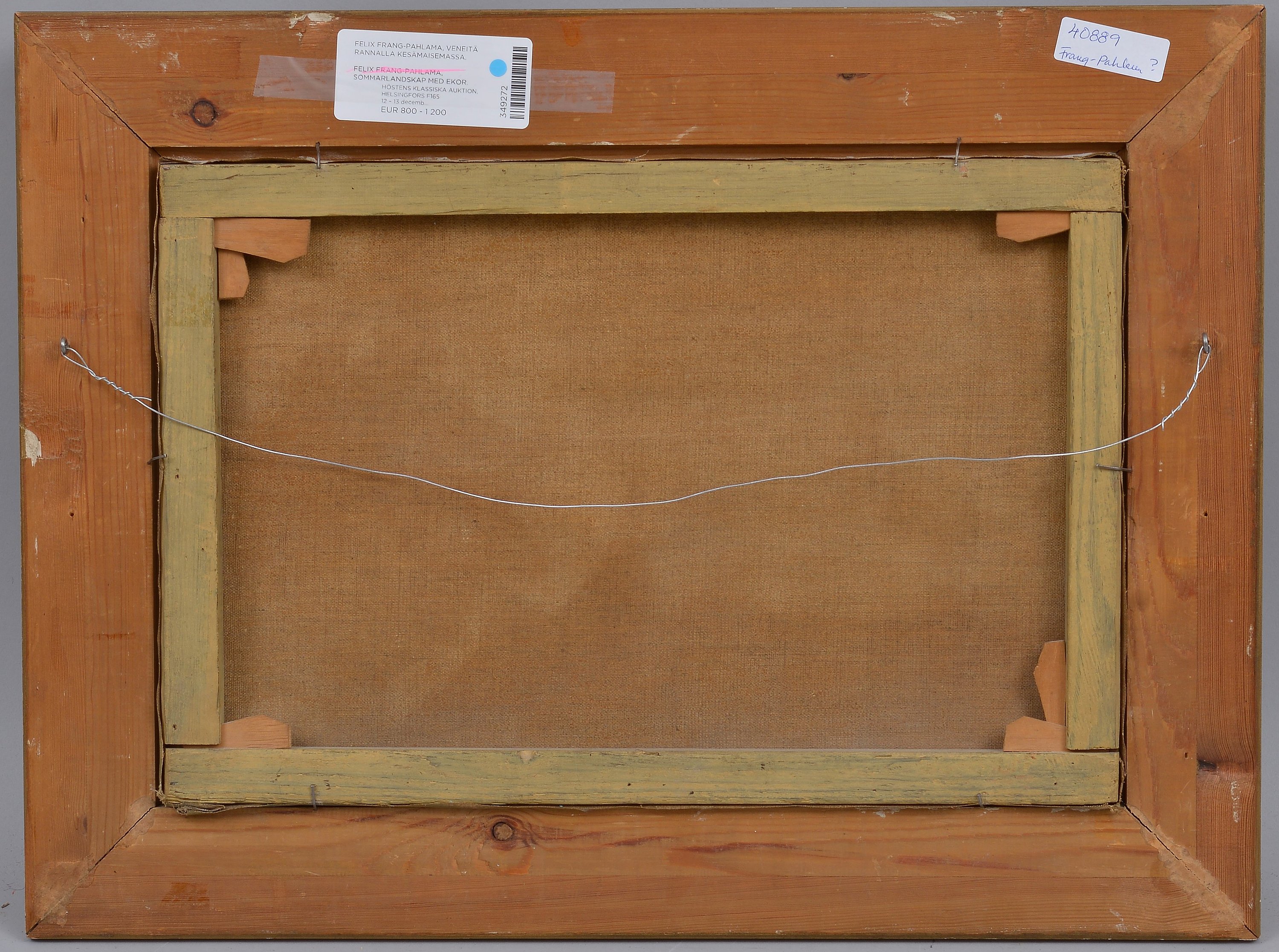 Felix FrangPahlama, VENEITÄ RANNALLA KESÄMAISEMASSA. Bukowskis