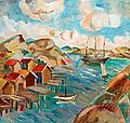 JULES SCHYL, "Båtar och sjöbodar" (Boats an...
