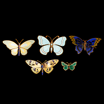 349677. BROSCHER, 5 st, 1900-talets andra hälft.