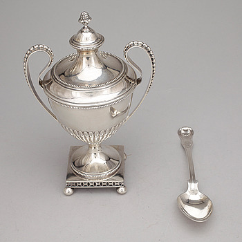 351277. SOCKERSKÅL, silver, J E Torsk, Stockholm 1898. Vikt ca 472 g.