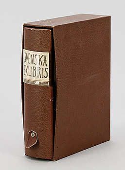 352371. SAMLING AV EXLIBRIS, ca 150 st, Sverige, 1900-tal.