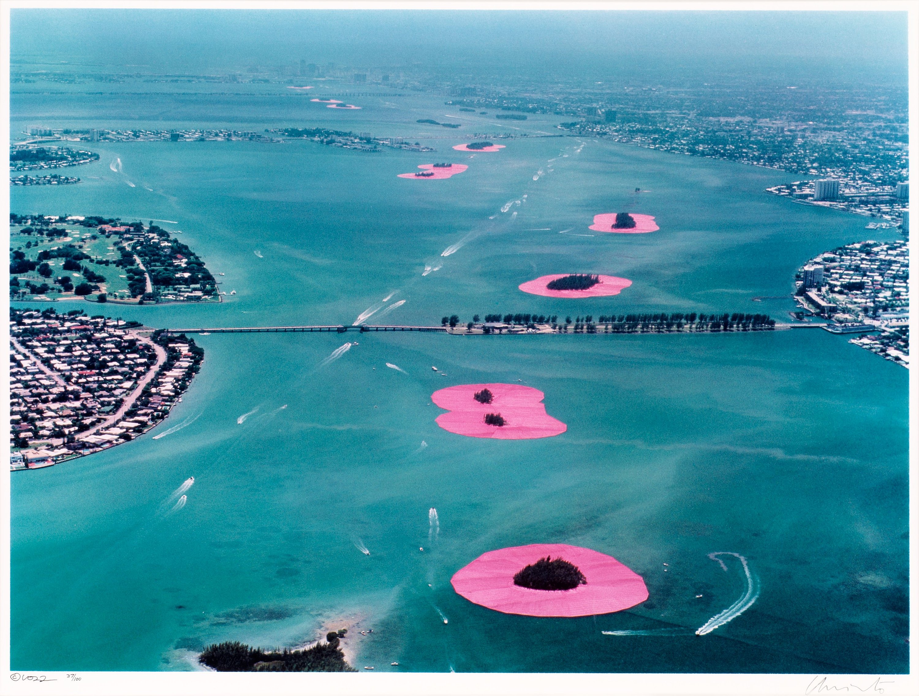 Christo Jeanne Claude Surrounded Islands Arte Fotografia Souvenir Christo Jeanne Claude Surrounded Islands Arte Fotografia Souvenir