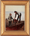 AUGUST HAGBORG, olja på duk, sign.